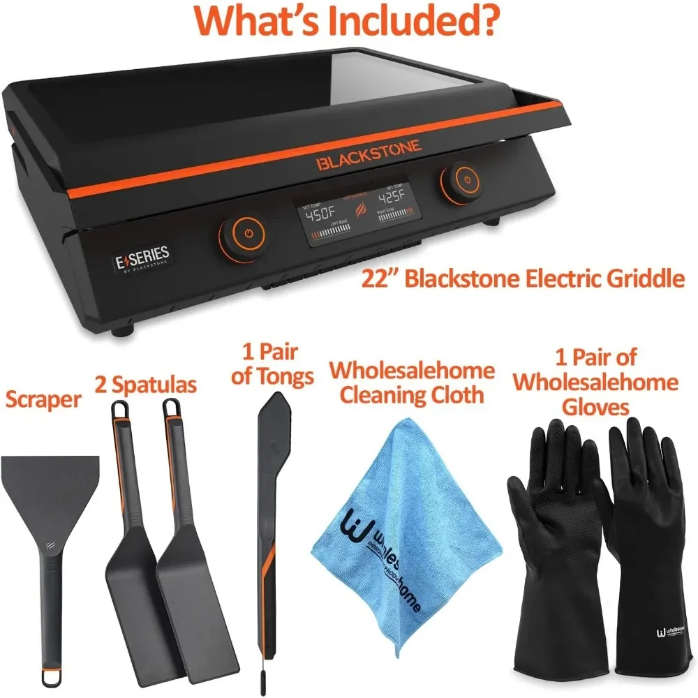 Electric Grill,22 Inch，With Tabletop Large Griddle with Blackstone Griddle Accessories for Indoor and Outdoor Use 3