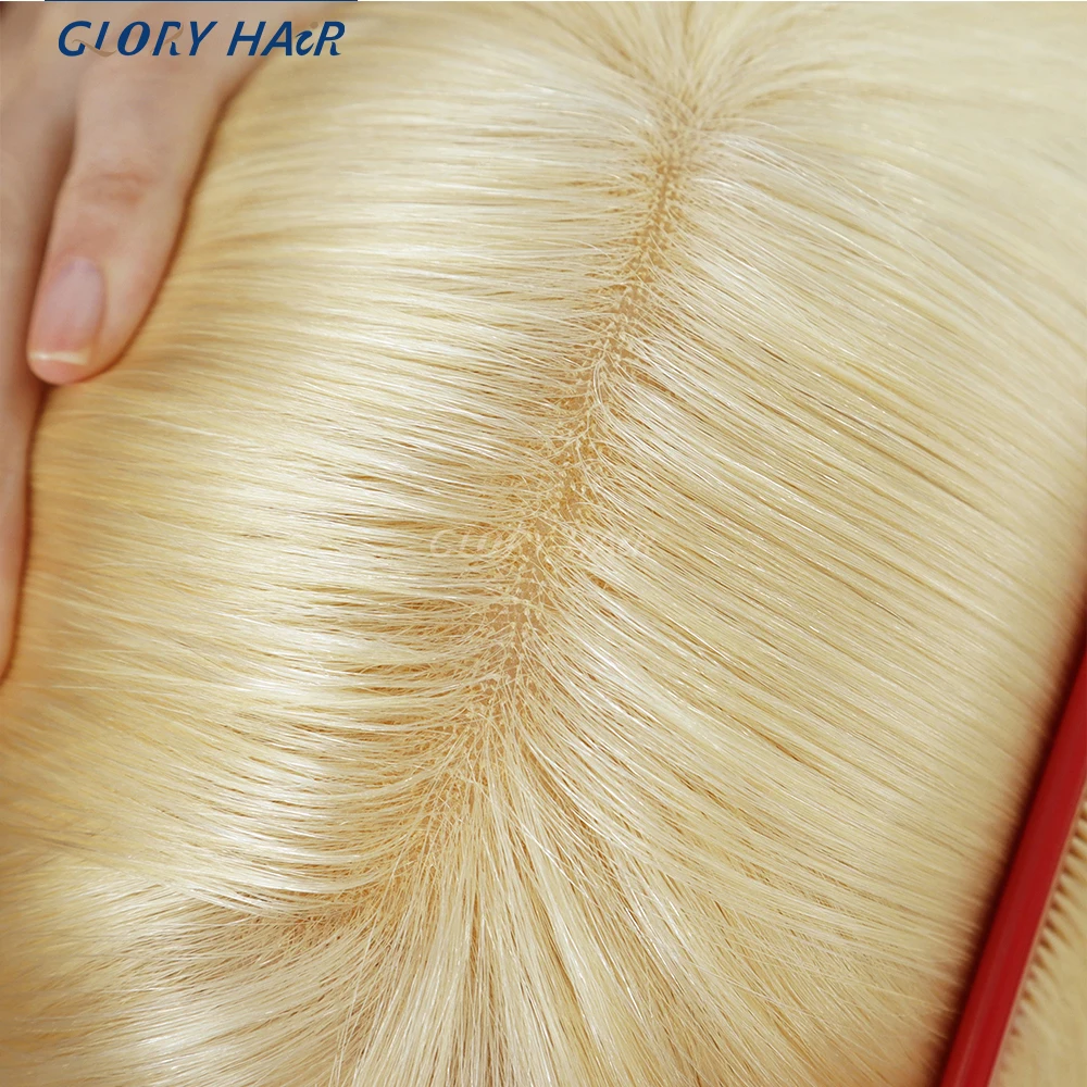 GLORYHAIR-MW45- 18" Chinese Cuticle Remy Hair Wig Medium Size Soft Silicone Women Wig