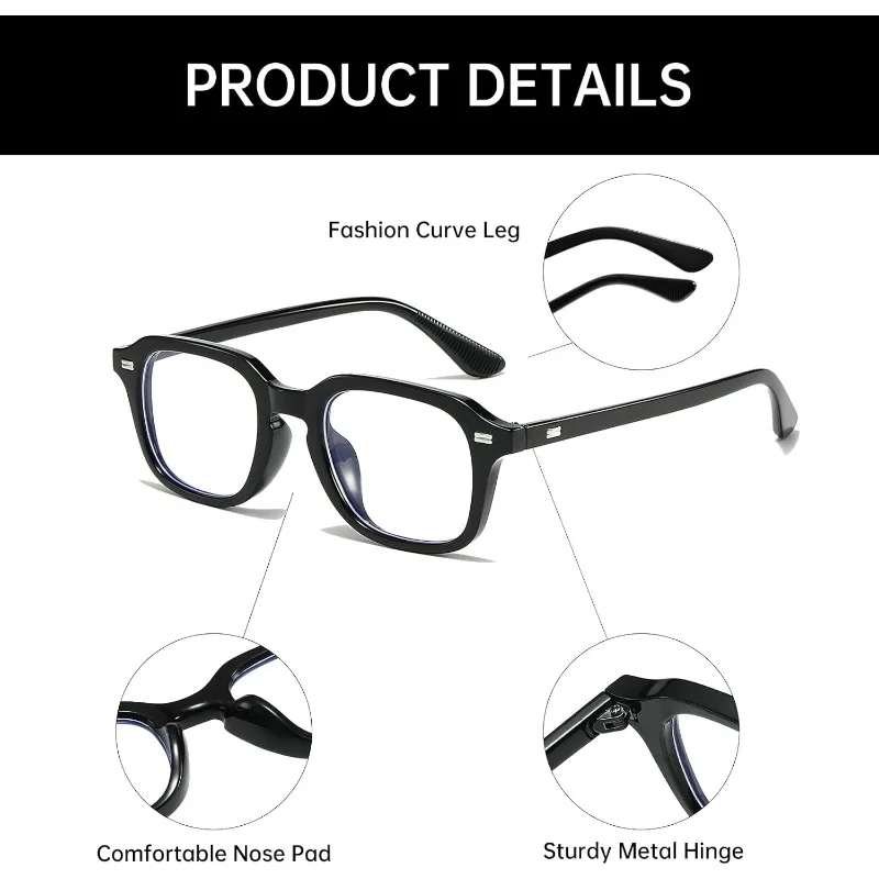 Vintage Square Frame Retro Sunglasses with UV400 Protection
