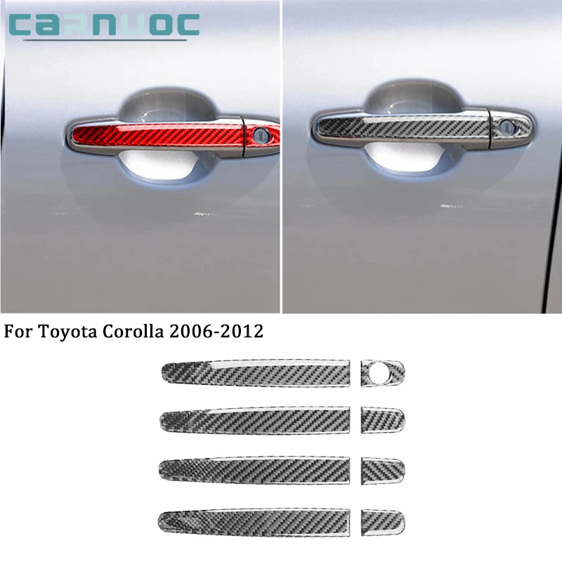 

Car Interior Styling Accessories For Toyota Corolla 2006 2007 2008 2009 2010 2011 2012 Carbon Fiber Outside Door Handle Stickers