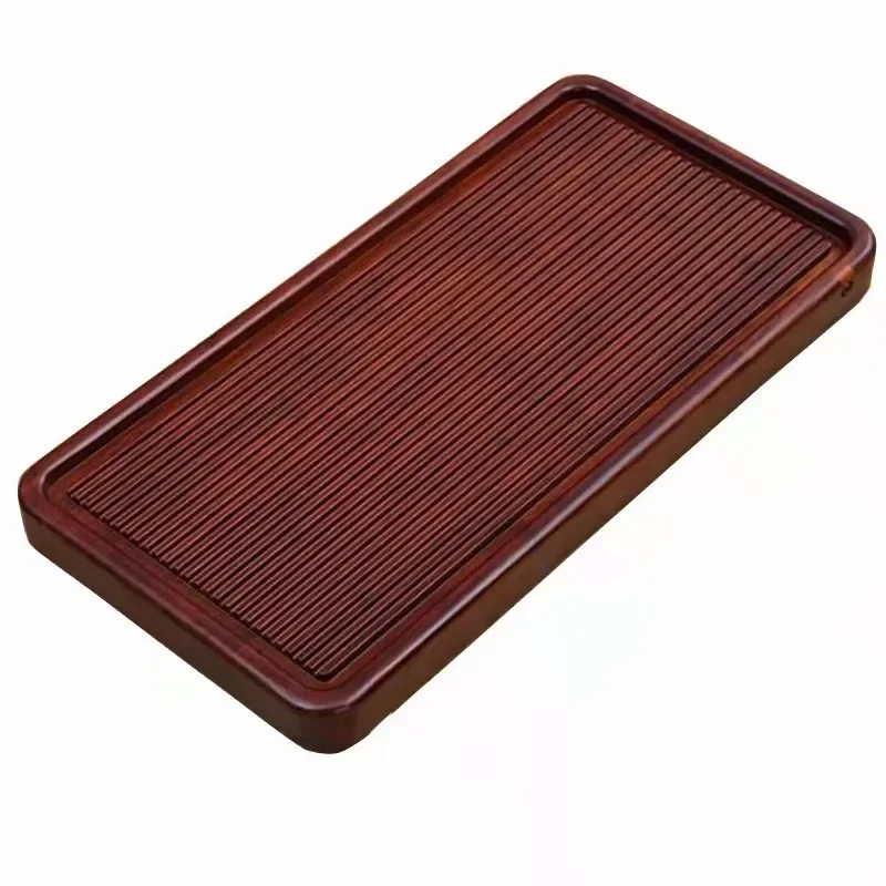 Large Size Solid Wood Tray Retro Ebony Tea Tray Light Luxury Drainage Tea Table Living Room Tea Ceremony Tool Chinese Teaware