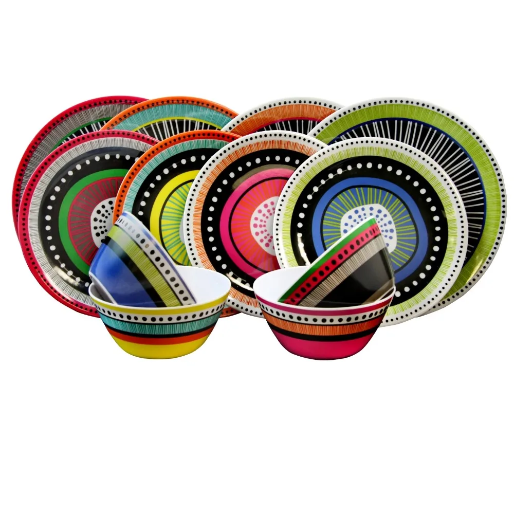 

12 Piece Melamine Dinnerware Set dinner set plates and dishes dishes and plates sets