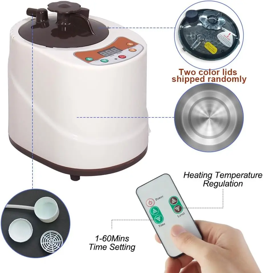 사우나 Portable Steam Sauna 1 Person Folding Sauna Tent at Home with 900W & 2L Steamer Generator Home SPA Blue 찜질 4