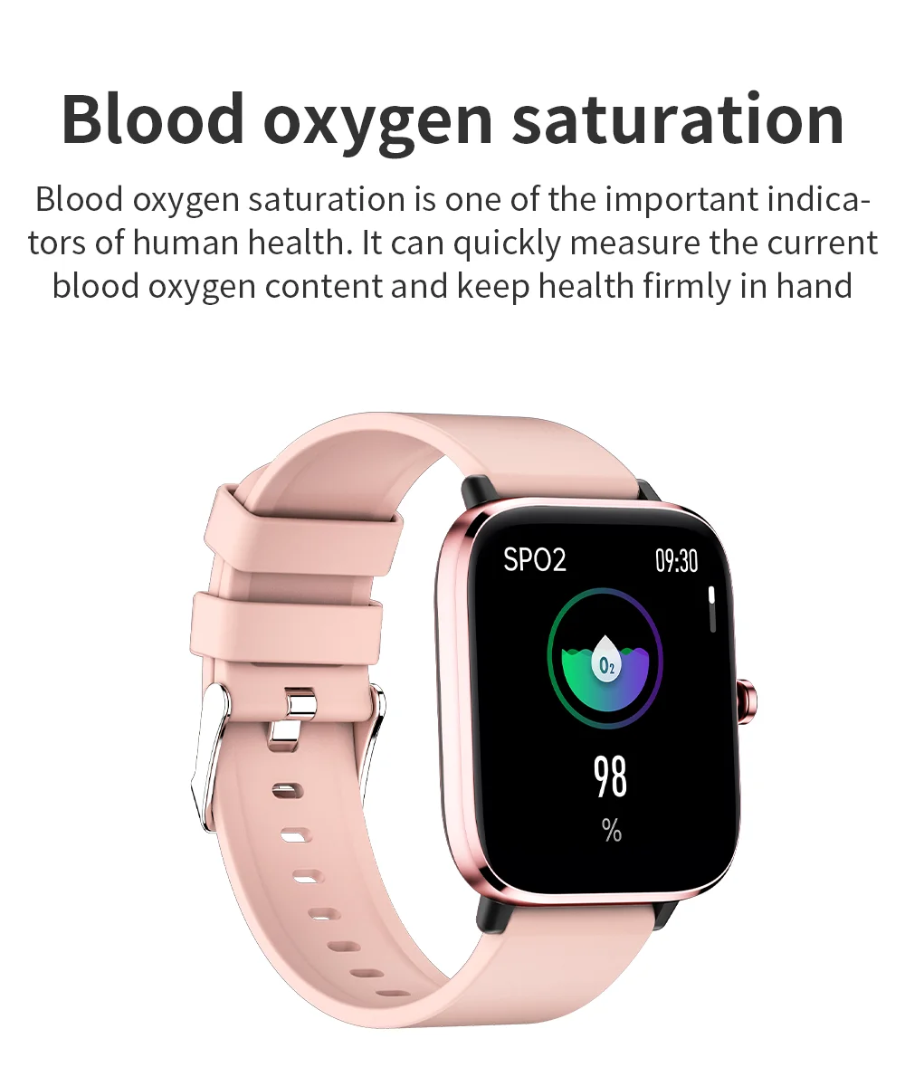 2022 Body temperature Bluetooth-compatibl calling Music control Heart rate Blood pressure  A variety of sports mode Smartwatch