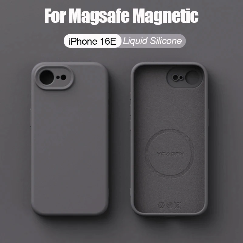 Luxury Magnetic Soft Liquid Silicone Phone Case with Matte Skin Feel Back Cover