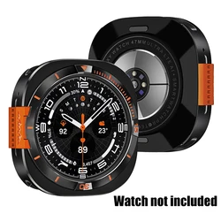 Luxury Titanium Hard Metal Armor Drop - Resistant Watch Protector Case for Galaxy Watch 8 44MM (Black)