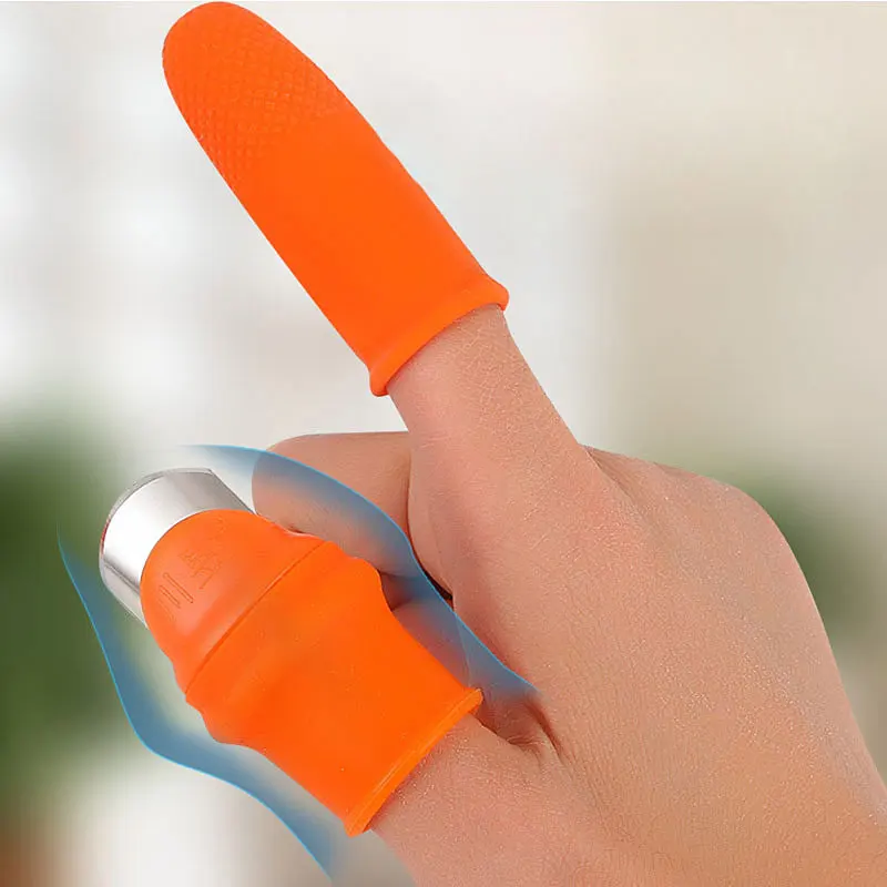 1 Set Silicone Finger Protector With Blade For Fruits Vegetable Thumb Knife Finger Guard Kitchen Gadgets Kitchen Accessories