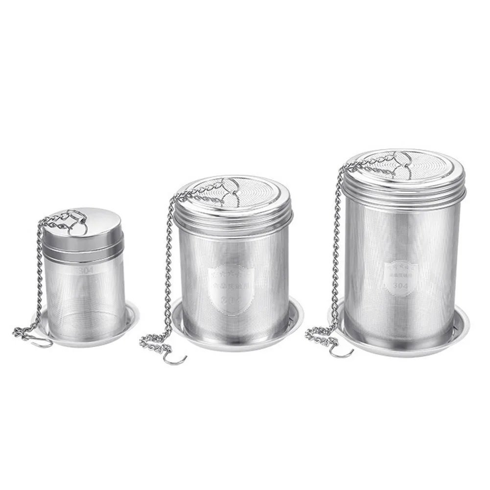 Description Picture 3 of item3 Size Stainless Steel Tea Infusers Locking Spice Leaf Tea Ball Strainer Mesh Tea Filter Home Kitchen Accessory Hanging Teapots