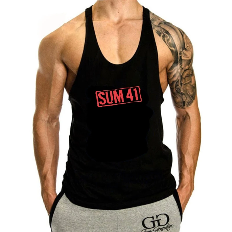 

The Rock Sum41 Reds Edition Black For Men'S Tees S-3Xl tank top men Custom Print tank top men
