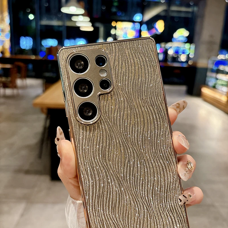 Luxurious Bling Glitter Rose Electroplated Shockproof Phone Case