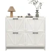 Shoe Cabinet with 4 Flip Drawers, Shoe Storage Cabinet for Entryway, Freestanding Hidden Shoe Cabinet Organizer with Open Storag 2