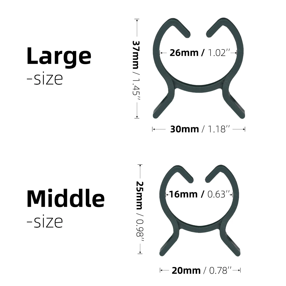 Зажимы для сада и растений, 2 размера, 100 шт.