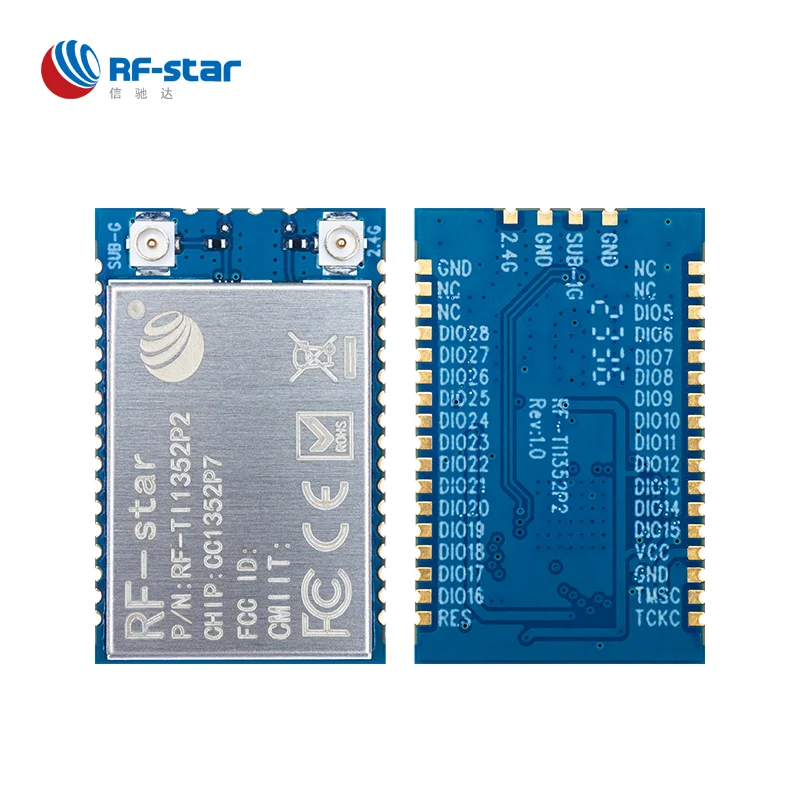 CC1352P7 868MHz 915MHz 2.4GHz 704KB Flash Multiprotocol RF Module with PA and IPEX Connectors for Grid Meters