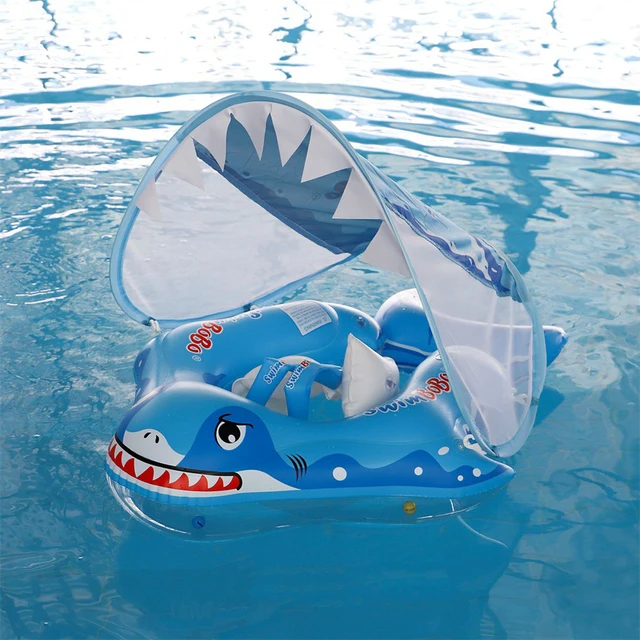 Shark Shaped Swimming Ring Inflatable Floating Circle Baby Water Seat Pool Toys Newborns Bathing Circle Toy Baby Accessories 1