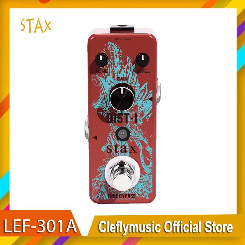 

Stax LEF-301A педали для гитары, винтажные британские педали с усилителем Dist, эффект с высоким коэффициентом искажения для электрогитары