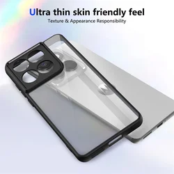 Shockproof Clear Silicone Back Cover with Camera Protection for Moto Edge 50 Ultra (TM - Black)
