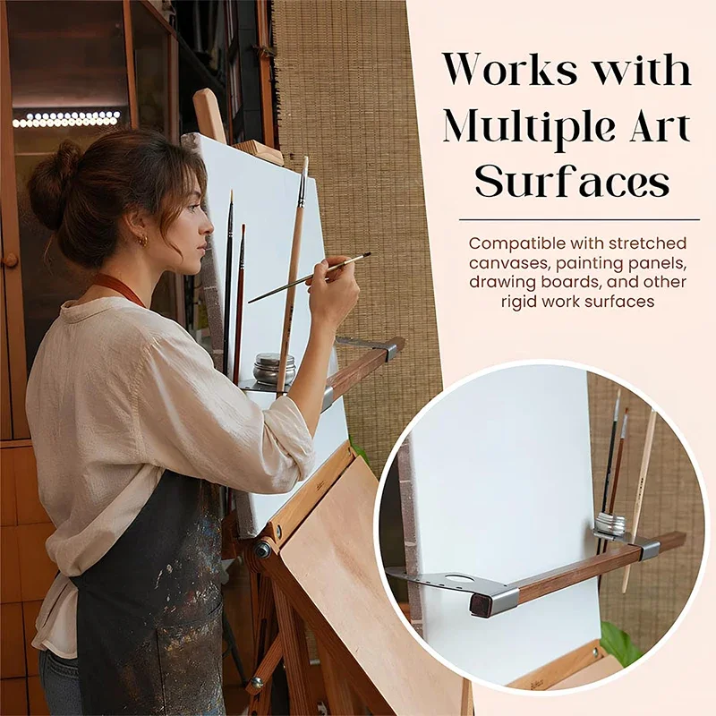 Easel Hand Rest Support Bar Artist Hand Bridge With Adjustable Handrails For Painting Details Working On Easels Supporting Tool - 4
