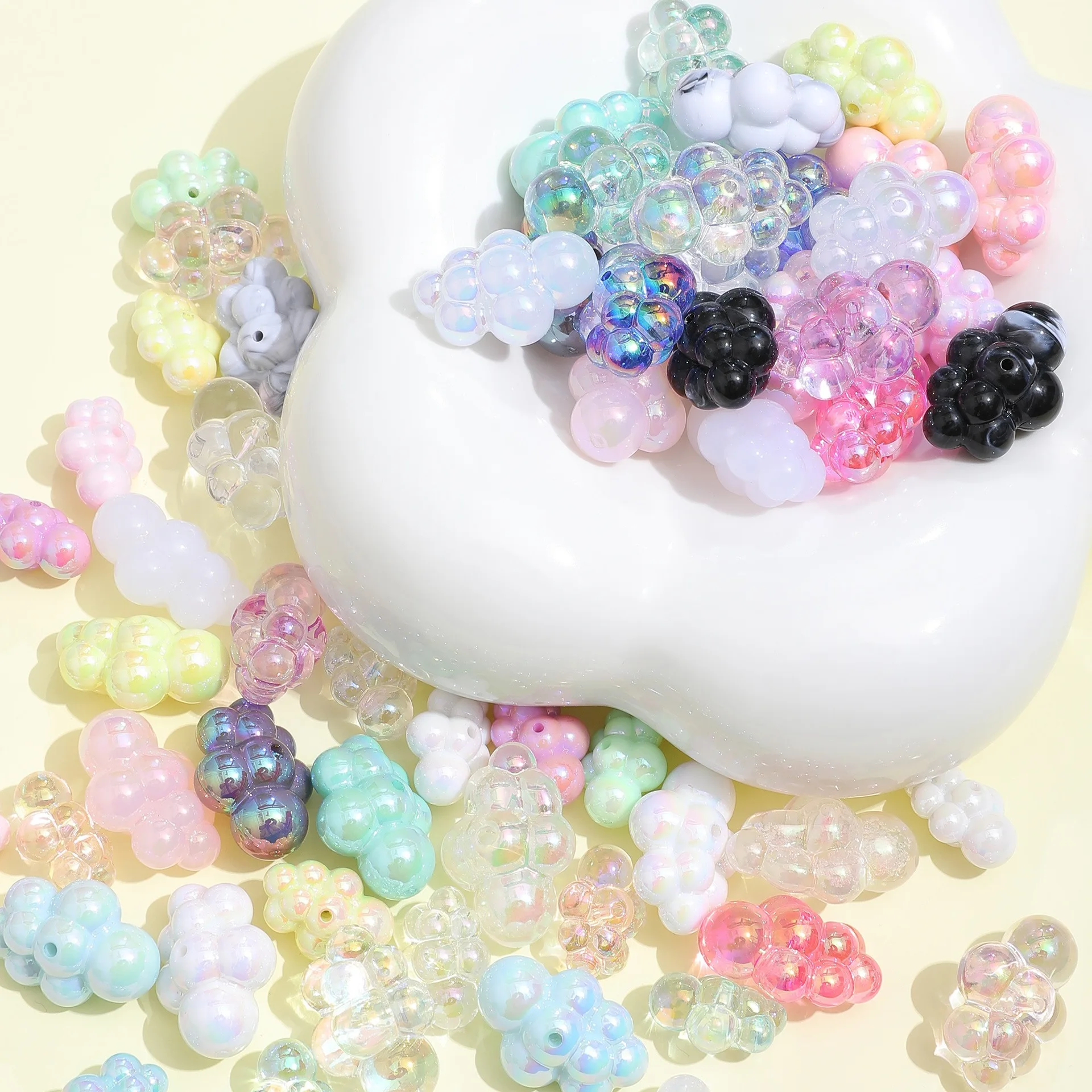 Small Size Kawaii Cute Cloud Shape Beads Bracelet Art DIY Crafts Decorations Manicure Ornaments Lisa Phone Chain Jewelry Making