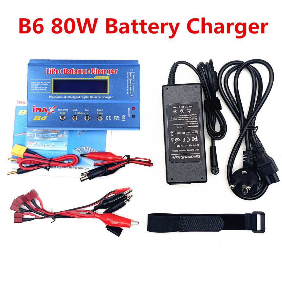 IMAX B6 80W Battery Charger Lipo NiMh Li-ion Ni-Cd Digital Lipro Balance Charger Discharger AC Power 12V 5A Adapter For Rc Car