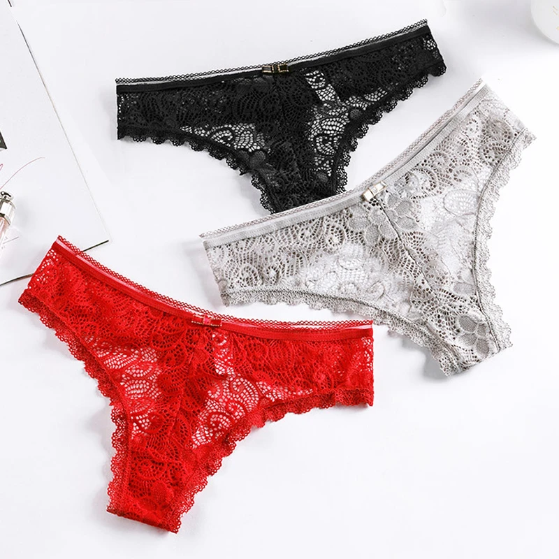 Women's Intimates Sexy Panty Pants Breathable Lace Panties G-string Underwear Woman Big Size Low-Rise Thong Soft Underpants high waisted lace panties