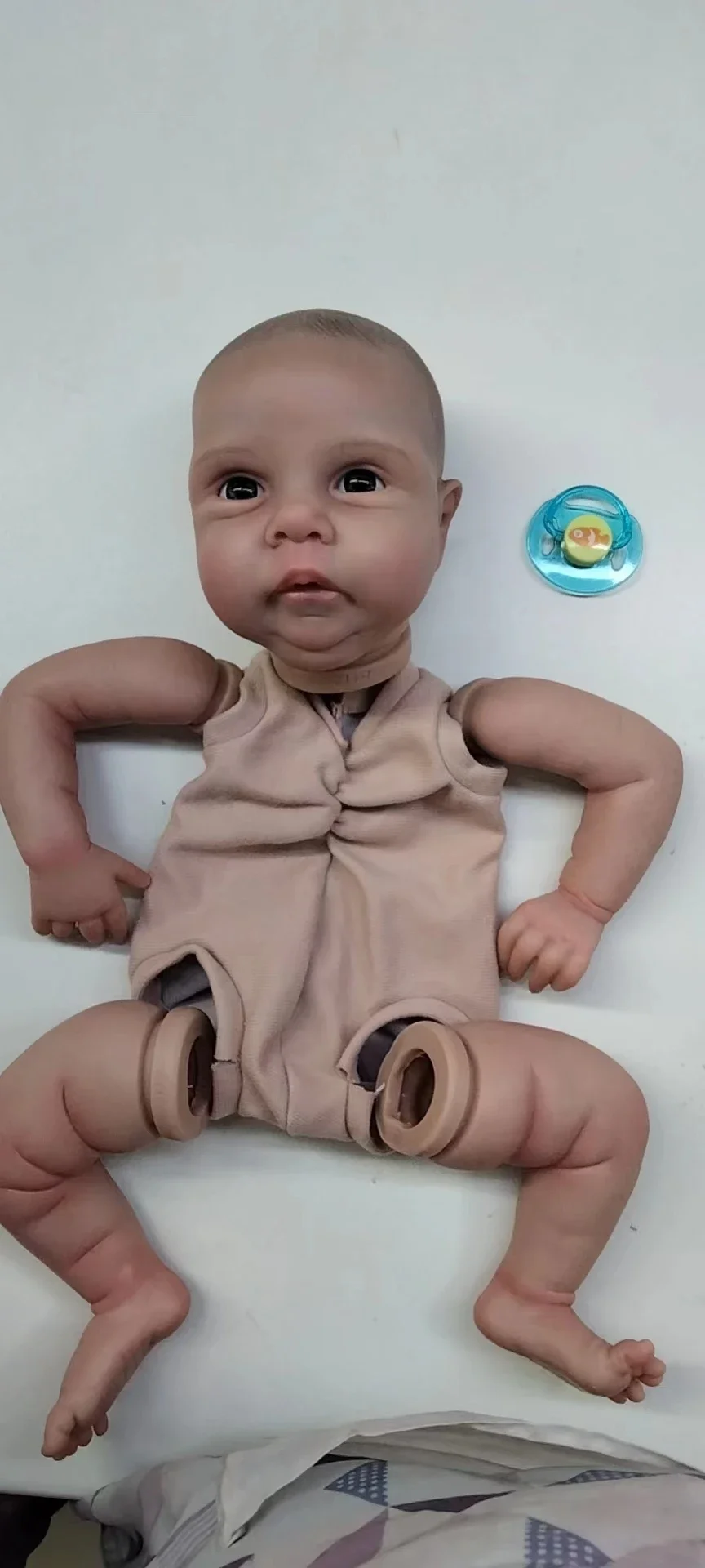 

20inch Already Painted Kit Miley Reborn Doll Parts Cute Baby 3D Painting with Visible Veins Cloth Body Included