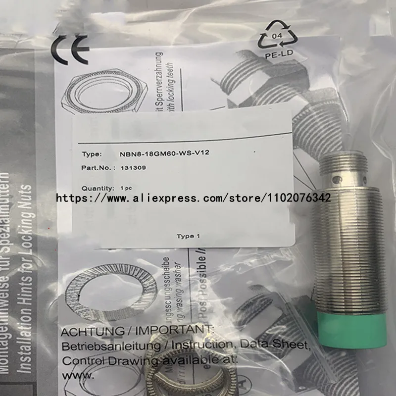 

2PCS New proximity switch NBN8-18GM60-WO-V12 NBN8-18GM60-WS-V12