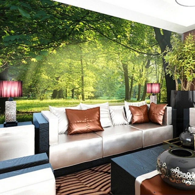 3D Tigre Natureza Paisagem Wallpaper, estilo chinês Mural, papel de parede  clássico foto, sala de estar, TV, sofá Backdrop, papel de parede, 3 D Decor