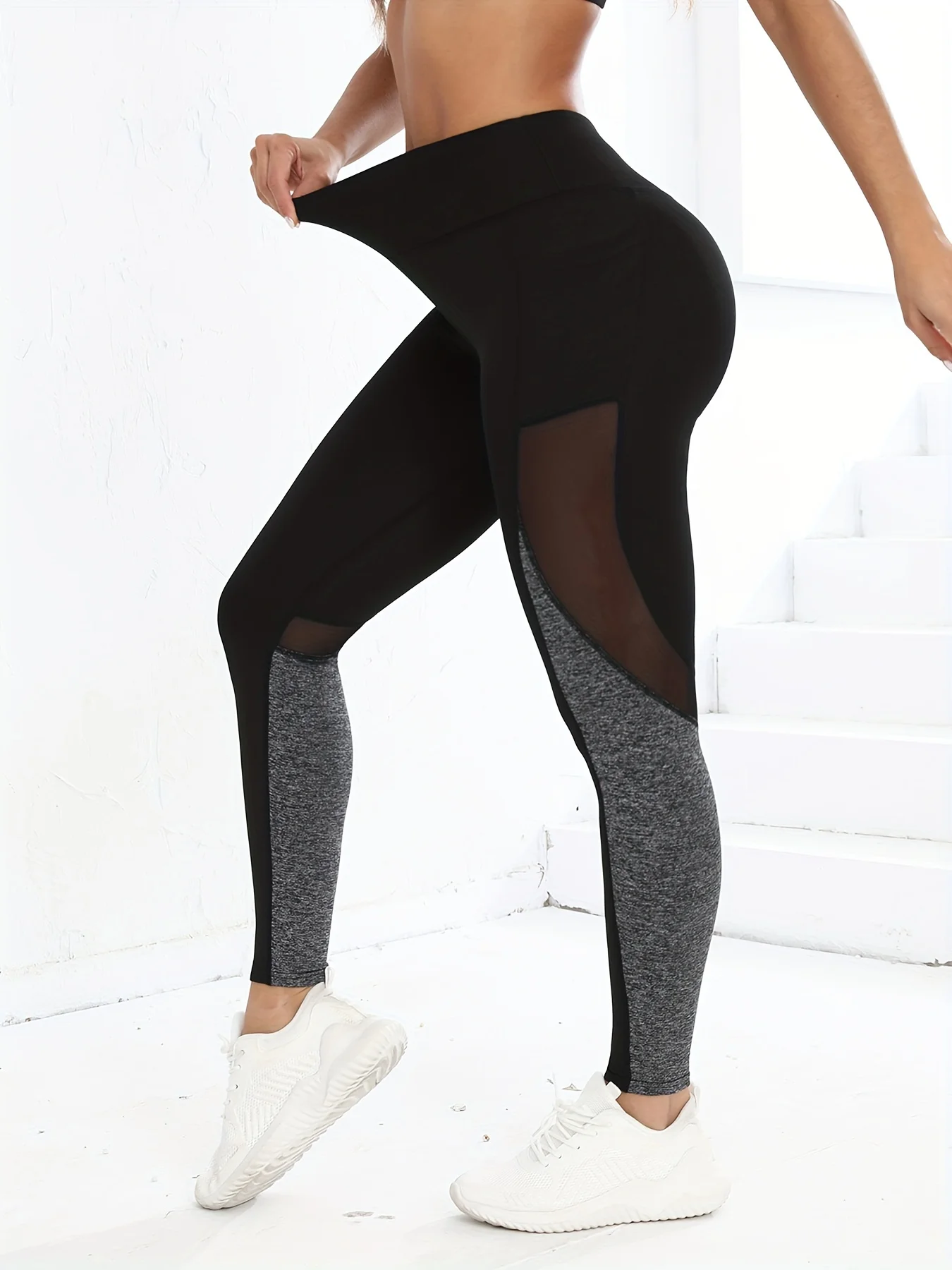 High Waist Yoga Pants with Pockets for Women Tummy Control