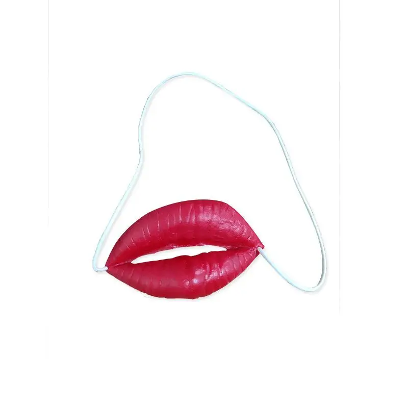 

1Pc Easter Halloween Party Creative Cosplay Latex Prop Red Lip Duck Mouth Nose Vampire Tooth Cap Decoration Accessories