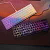 Ultra-Compact 65% Size Gaming Membrane Keyboard, Ergonomic RGB Backlit, Portable 68-Key Wired Office Keyboard with USB Plug-in,