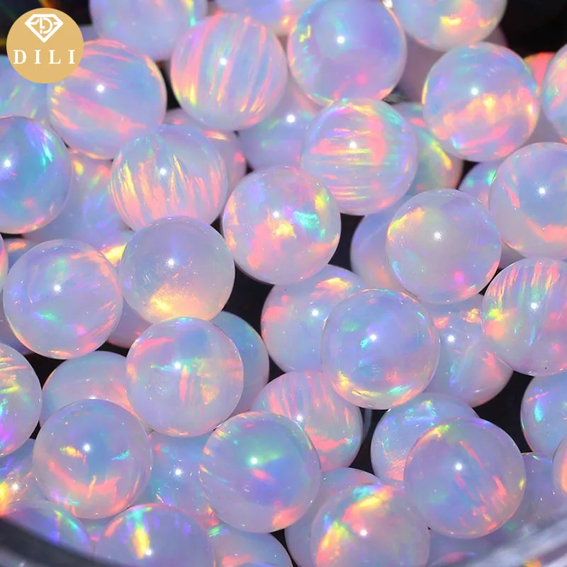 5pcs--300pcs/Lot For Glass Art 3mm Ball Shape Heat Resistant 900 Degree C. Lab Created Galaxy Opal Bead Without Hole