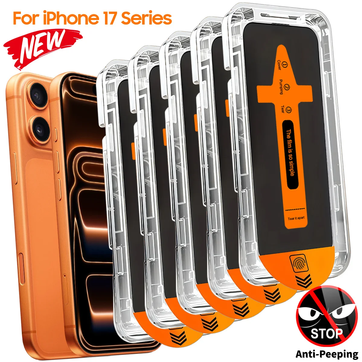 iPhone 17 Pro Max Gizlilik Ekran Koruyucu iPhone 16 Pro Max 16e 17 11 14 13 12 15 Plus Air X XS XR Anti-Casus Temperli Cam