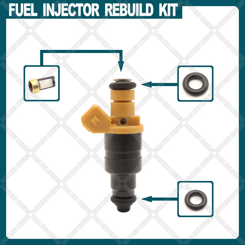 

Fuel Injector Service Repair Kit Filters Orings Seals Grommets for KIA Sephia Stufenheck FA 1.5i 1996 1997 OEM K37013250