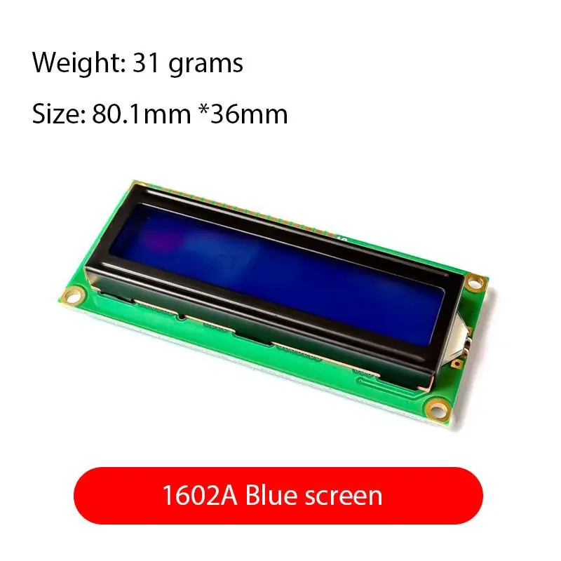 Blauer Bildschirm 1602a blauer Bildschirm lcd Bildschirm blau 5v weiße Schrift mit hintergrund beleuchteter lcd1602 Anzeige – Detail 2
