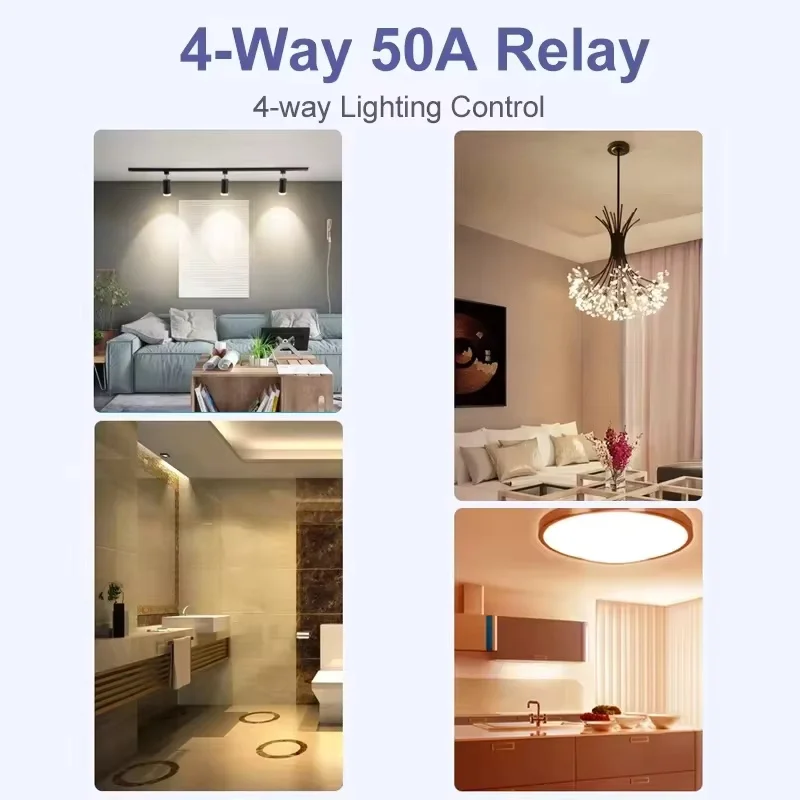 Tuya 스마트 WiFi 6-16 갱 릴레이 스위치 모듈 원격 제어 기기 제어 모듈 110V-240V Alexa Google 홈과 함께 작동