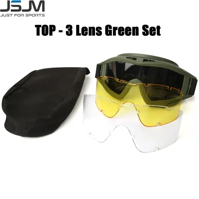 Outdoor Tactical Goggles - Wind & Dust Resistant Safety Glasses for Shooting and Mountaineering