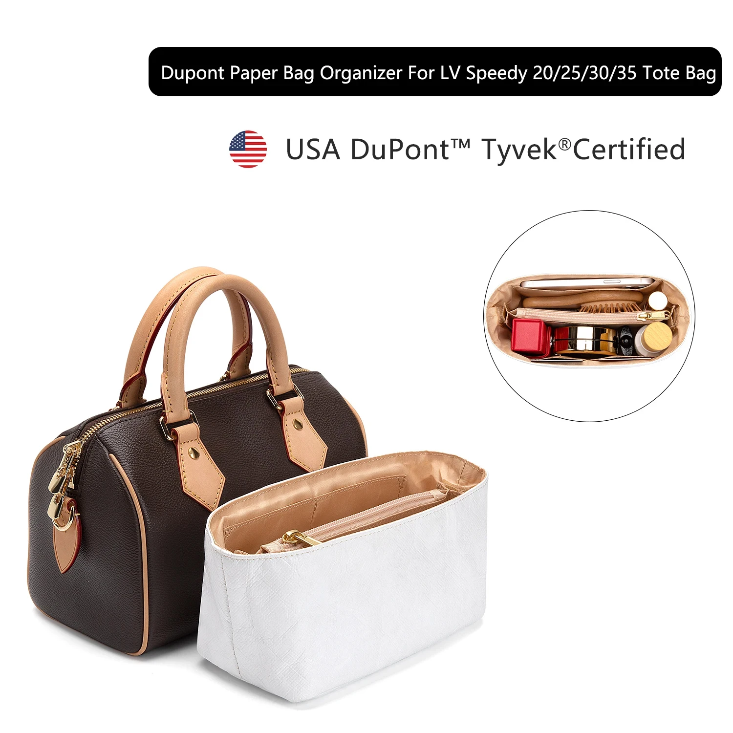 كرازيسميث دوبونت ورقة إدراج مقسم حقيبة ل LV سبيدي...