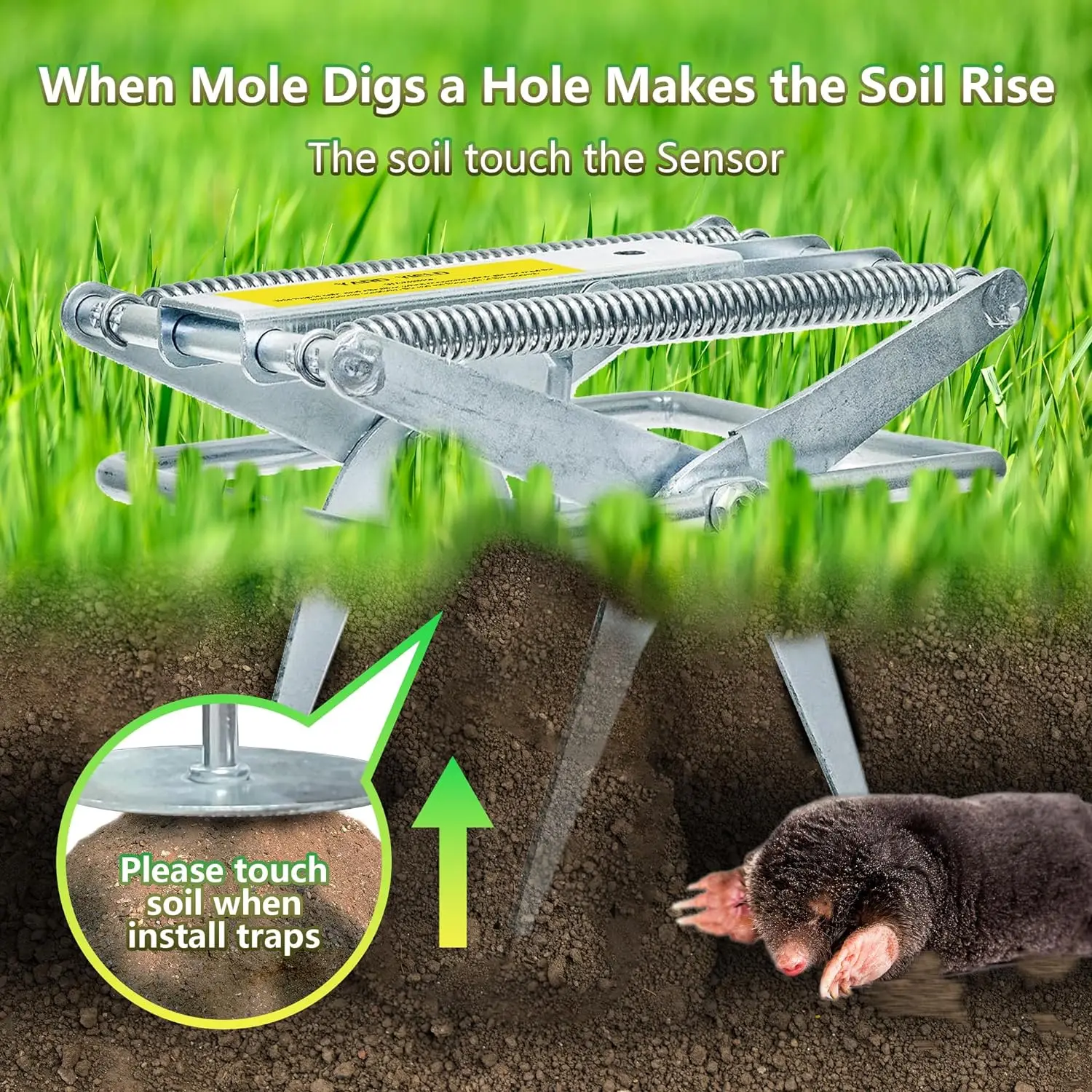  Tomcat Mole Trap, Innovative and Effective Mole Remover Trap  Kills Without Drawing Blood, Reusable and Hands-Free, 1 Trap : Patio, Lawn  & Garden