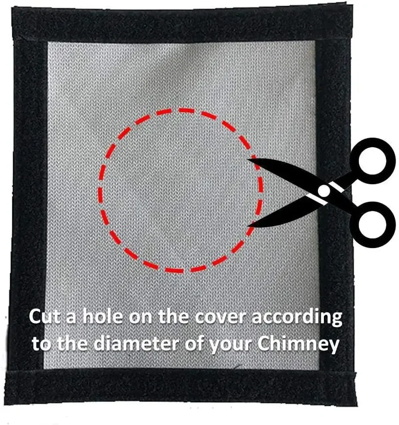 Tent Stove Jack Fire Resistant Pipe Vent Accessory Highly Chimney Flame-Retardant Mat Furnace Pipe Fireproof Protection Ring