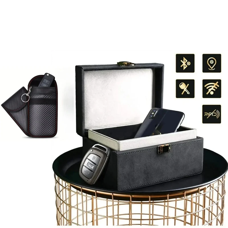 

Car Key Signal Interceptor Anti-theft Faraday Bank Phone Card Protector Anti-radiation Hidden Security Box