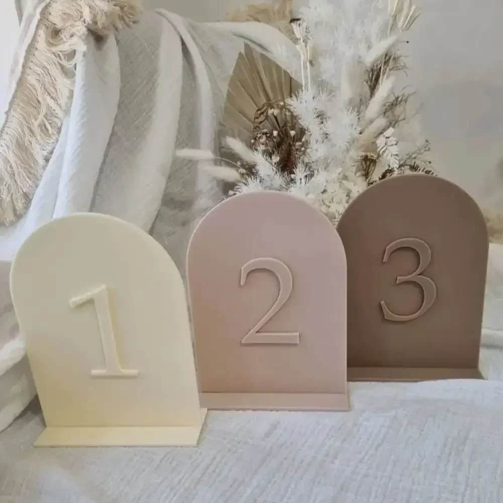 Arch Wedding Table Numbers Serif Neutral Sign Wedding Decor Modern Arch Signage Luxury Numbers