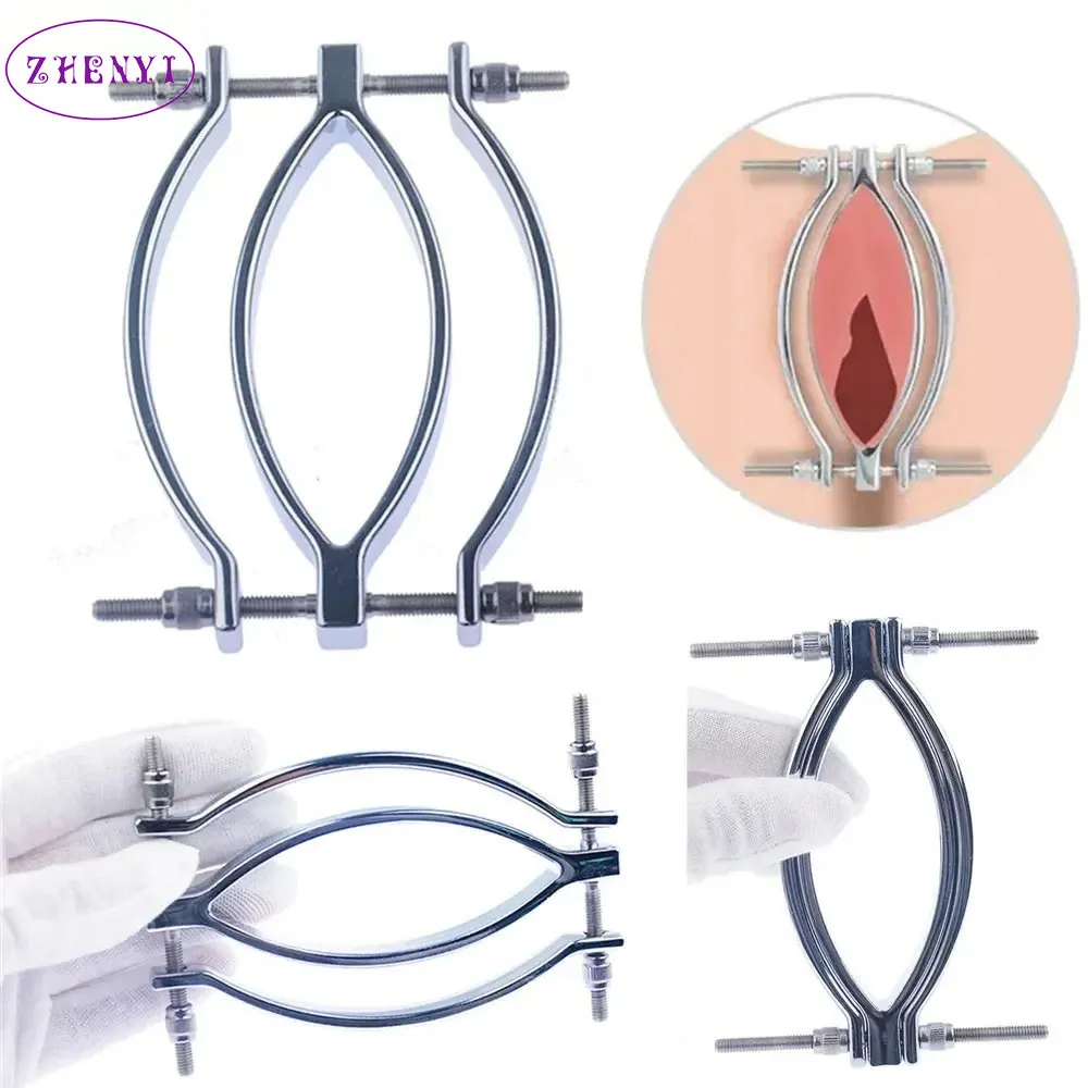 Metal Fetish Clitoris Clamps Labia Lips Clips Vaginal Dilator Sex Toys Women Adult Games Couple Erotic Products Machine sex toys