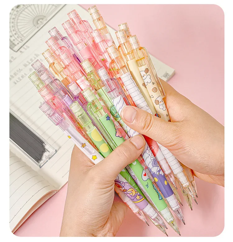 10 Stück/Packung 0,5 mm Kawaii Tiere Cartoon Druckbleistift Niedlicher Bleistift Schule Schreibwaren Geschenk Cartoon Studentenpreis – Detail 6