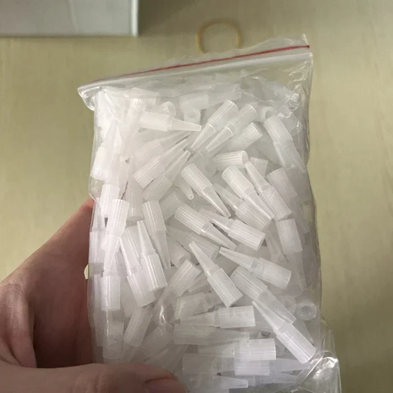 100pcs/lot Microblading Permanent Makeup Tattoo Needle Tip Tattoo Nozzle Needle Caps for Eyebrow Lip Eyeline Machine Gun