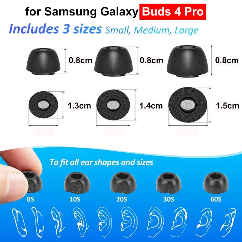 Premium Soft Memory Foam Ear Tips with Protective Covers