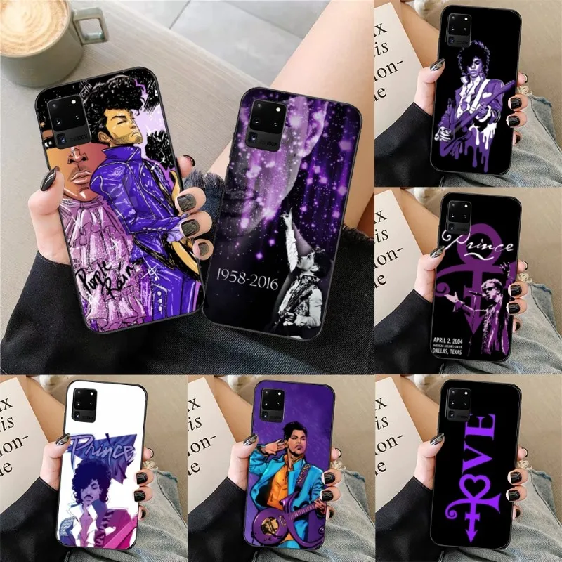 Custodia Per Telefono Pop Singer Prince Rogers Nelson Design Per Samsung Galaxy S6 S7 S8 S9 S10 S21 S22 Plus Cover Per Telefono Nero Ultra Morbido