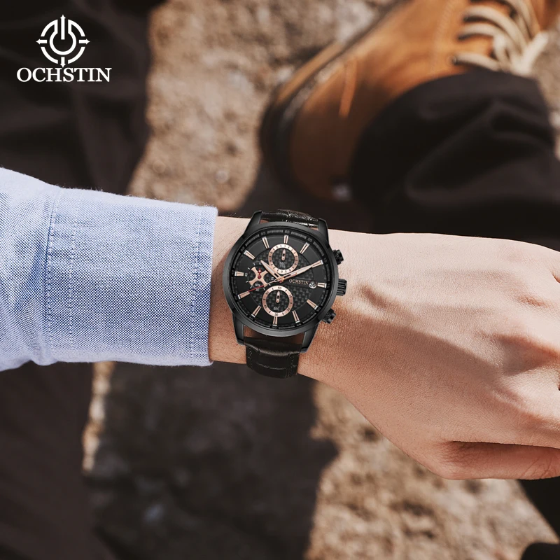 Ochstin's New Product 2024 Prominente Celebrity Series Leisure Simple and Multi functional Quartz Movement Men's Quartz Watch