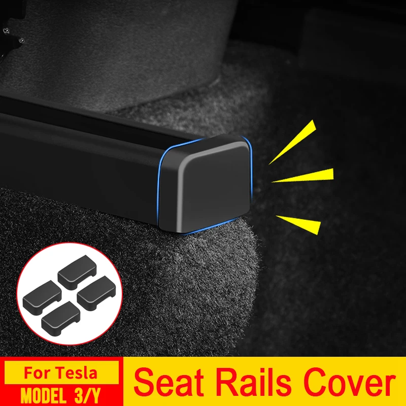 4pcsSeatRailCoverProtectorForTeslaModel3YAccessories2023