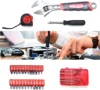 799pcs Aluminum Trolley Case Tool Set Silver, House Repair Kit Set, Household Hand Tool Set, with Tool Belt,(Black) 3