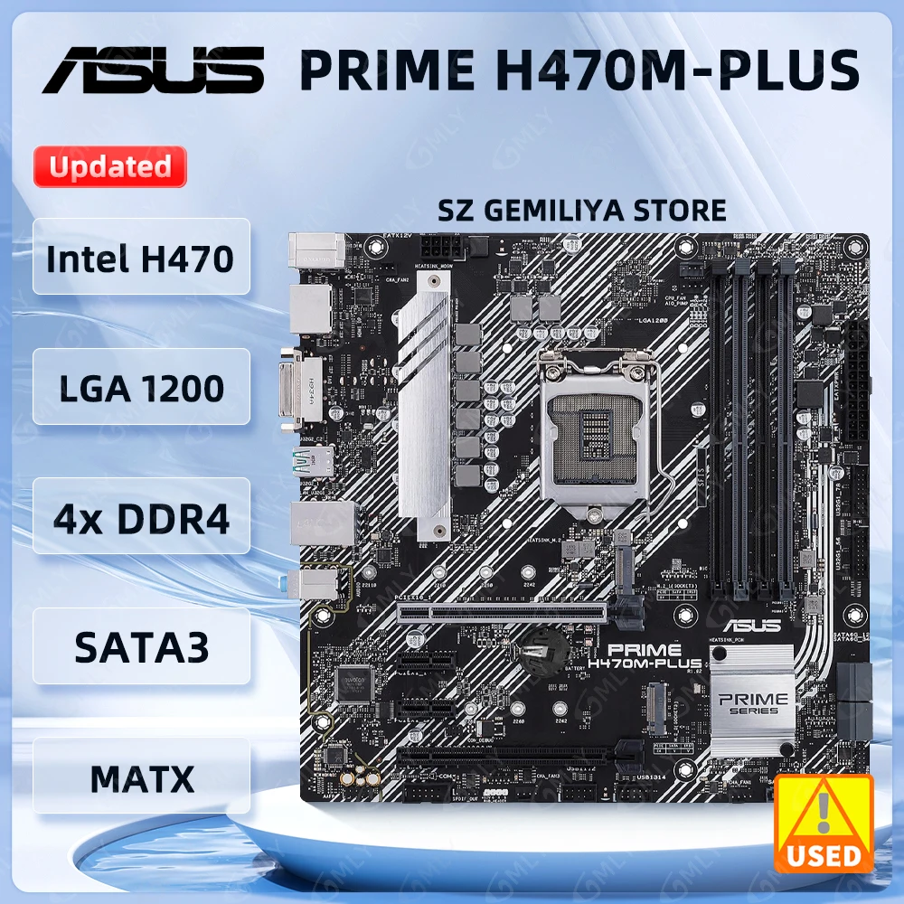 ASUS PRIME H470M-PLUS Motherboard LGA 1200 Intel H470 SATA